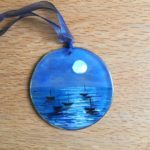 Moonlit sea glass suncatcher