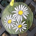 Fused glass daisies suncatcher