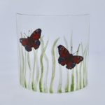 Peacock butterfly glass art