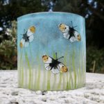 Handmade glass gift decoration with butterfly design
