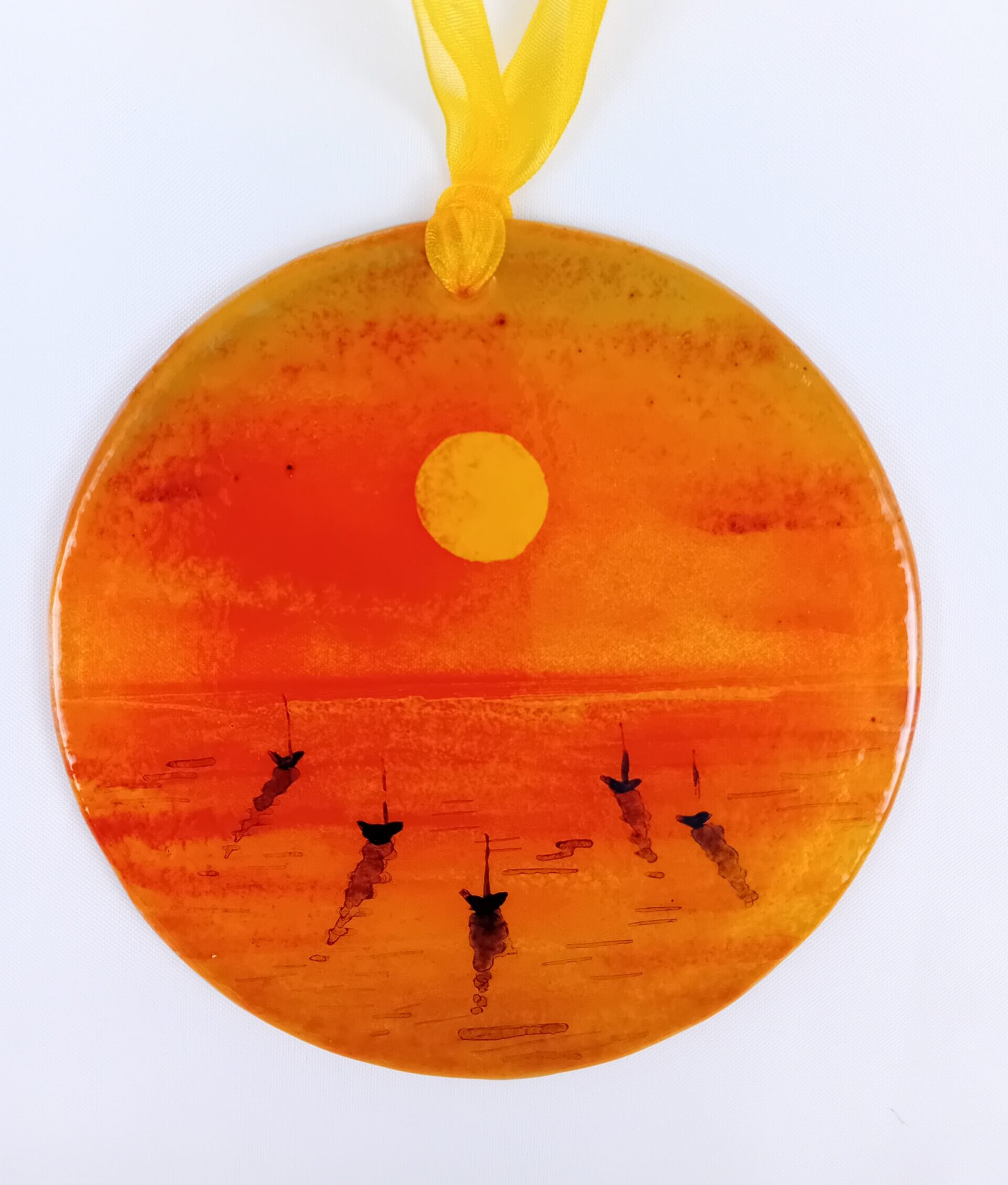 Peaceful sunset sea suncatcher