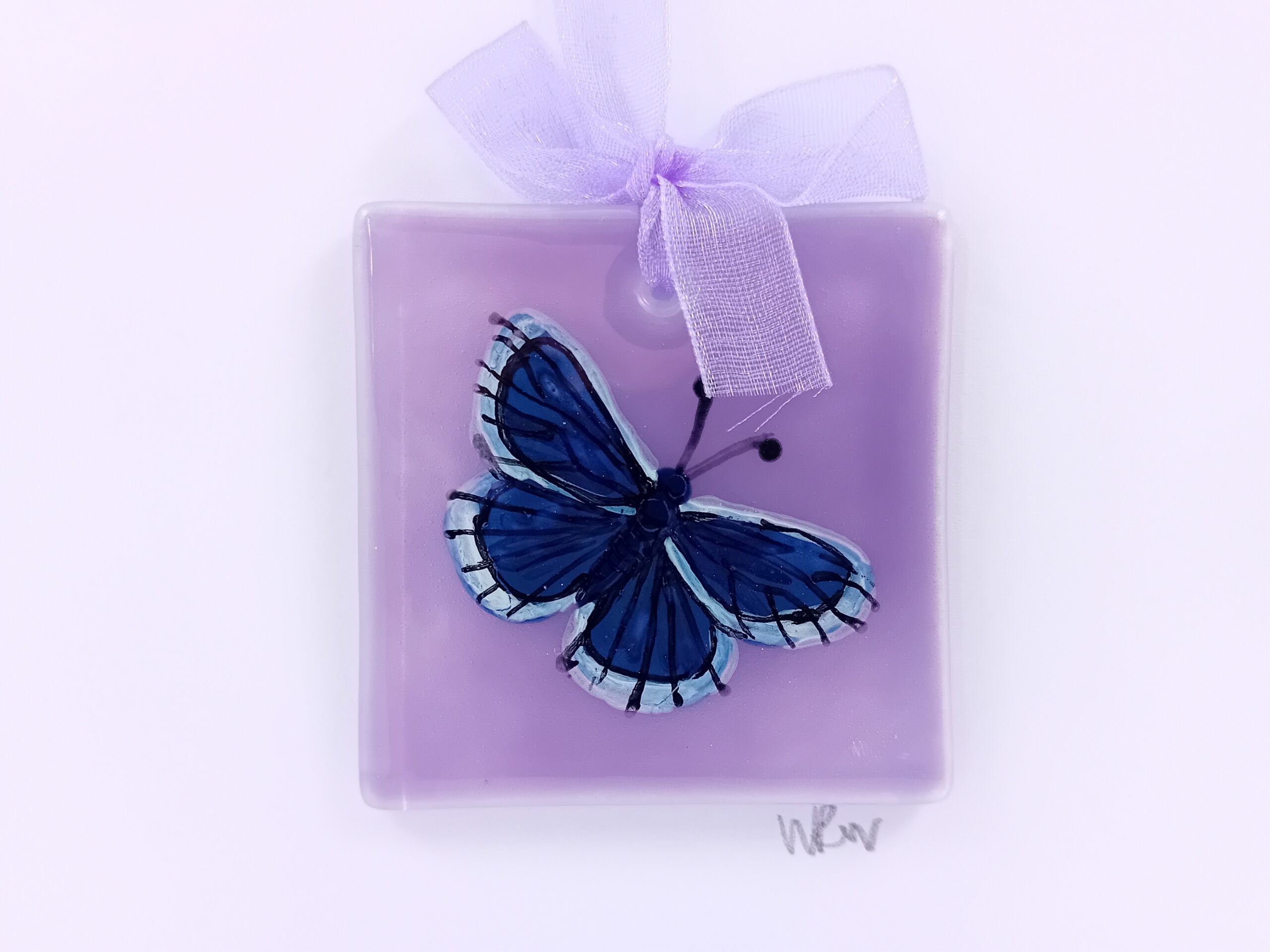 Common Blue Butterfly card (purple)